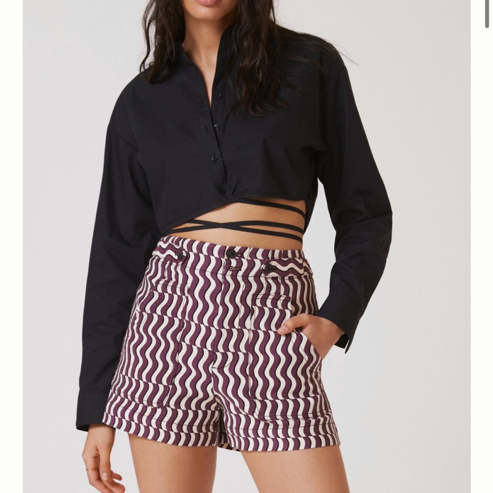 Anthropologie Maeve High Rise A Line shorts